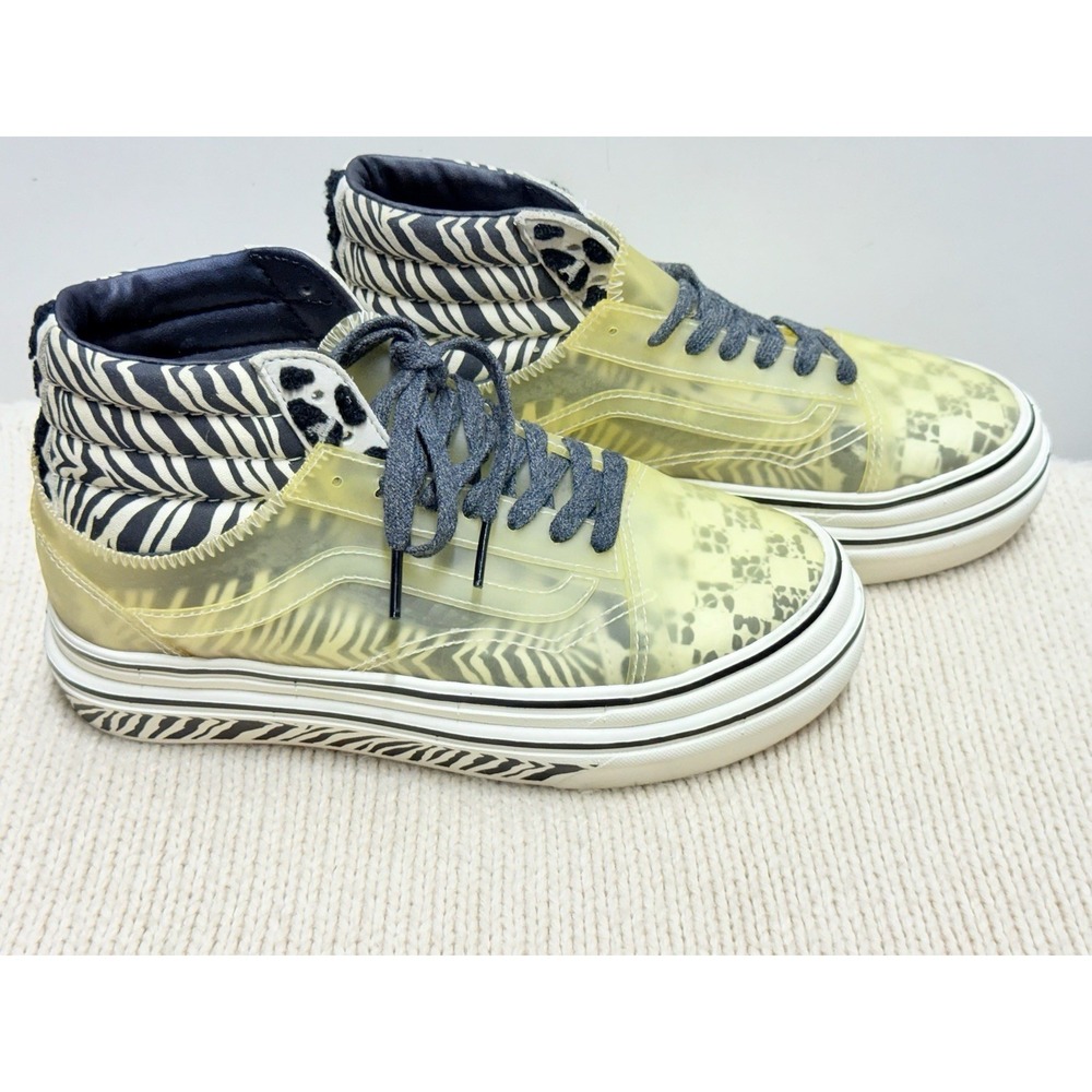 Vans Mixed Media Sk8-Hi Men's‎ Size 5.5 Womens Size 7 Samples Zebra